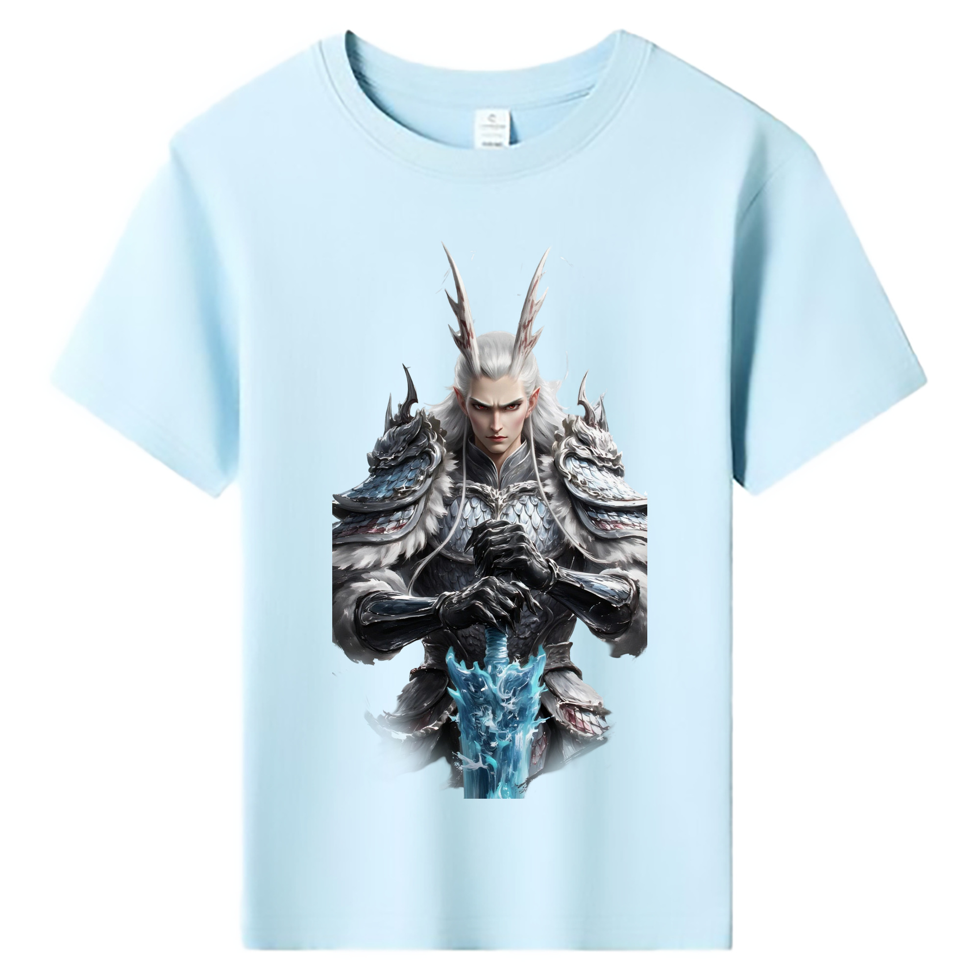 （画像用） Ne Zha 2 ナタ 魔童の大暴れ 綿100％キッズTシャツ（フロントプリント）